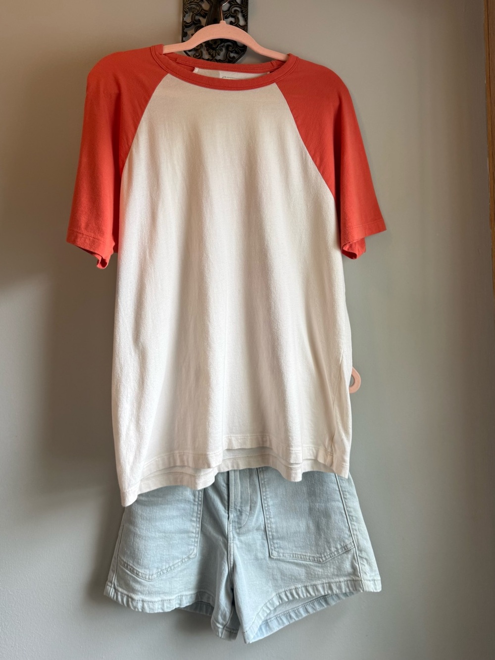 American Eagle Coca Cola Graphic Raglan Tee Red Coral Small Adult - 4th of July - Picture 9 of 9